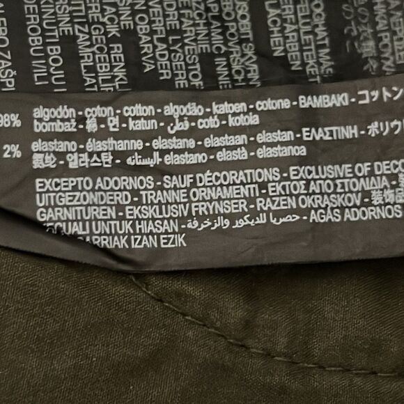 Zara Camouflage Straight Leg Jeans with Red Stripe - Picture 10 of 11